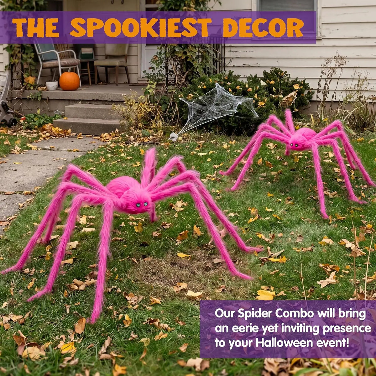 Joyfy Hairy Giant Spider Halloween Outdoor Indoor Decorations