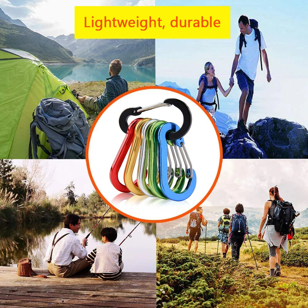West Biking Multifunctional D Shape Carabiner Spring Snap Clip