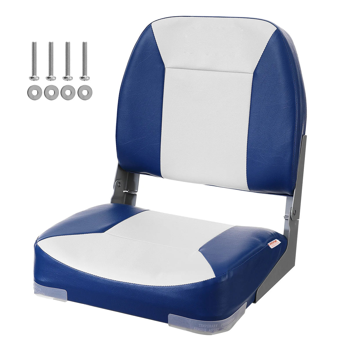 SucceBuy Folding Boat Captain Seat With Thick Cushion Support