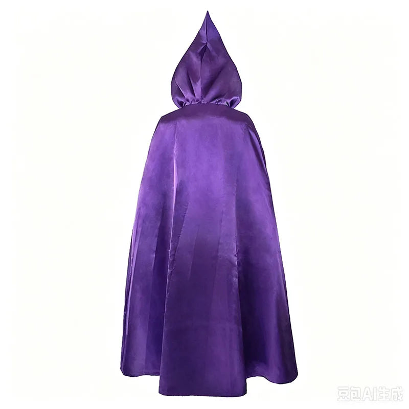 Anime Gothic Witch Cosplay Costume With Hooded Cape