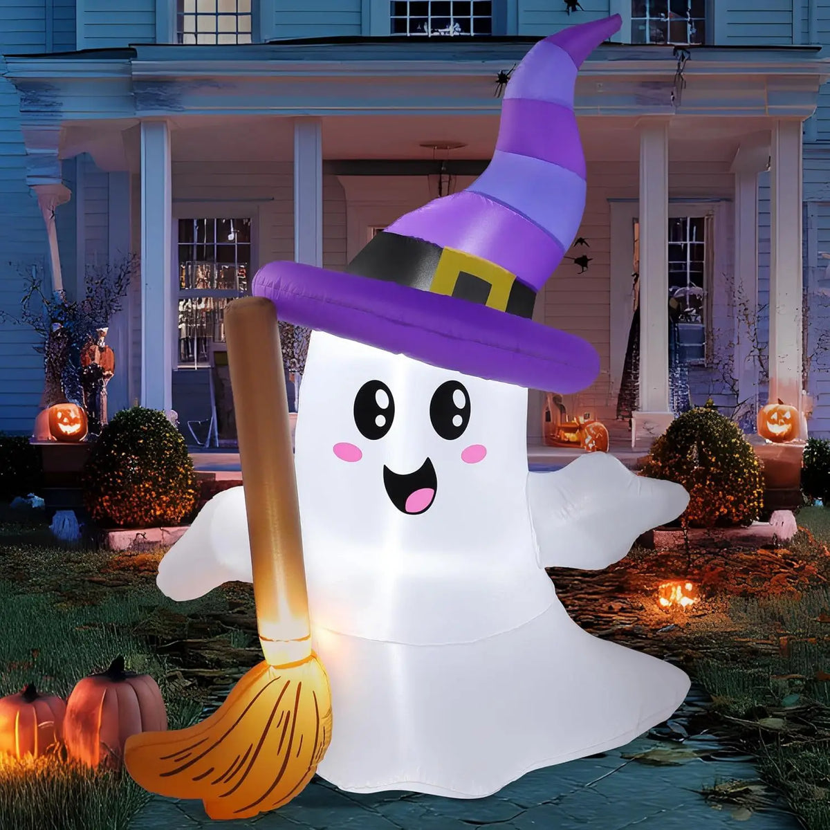 Joyfy LED Ghost Outdoor Inflatable Halloween Seasonal Yard Decor