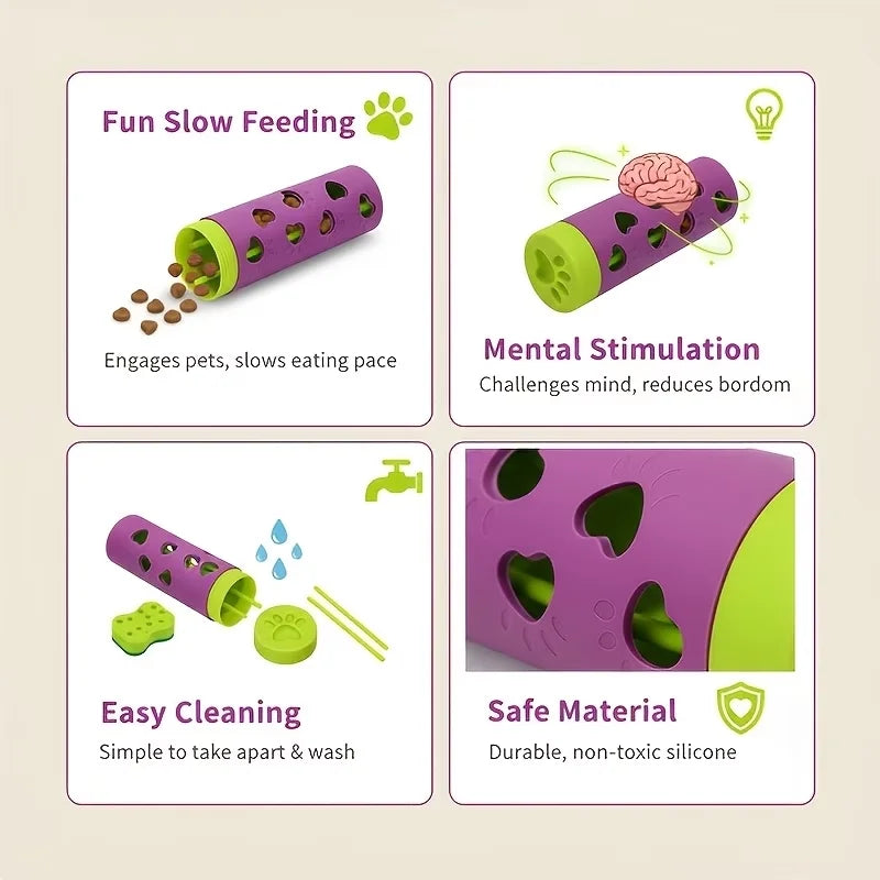 Interactive Detachable Slow Feeder Treat Dispenser Chew Toy for Dogs
