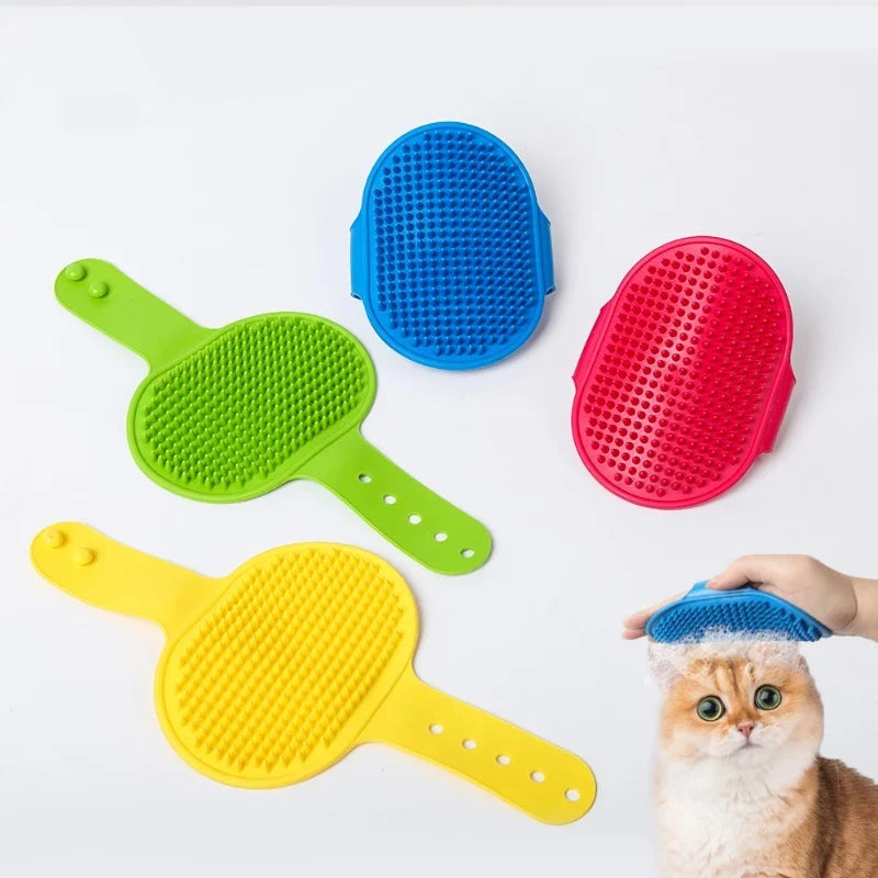 Soft Rubber Pet Bath Brush Comb For Dogs Grooming Massage