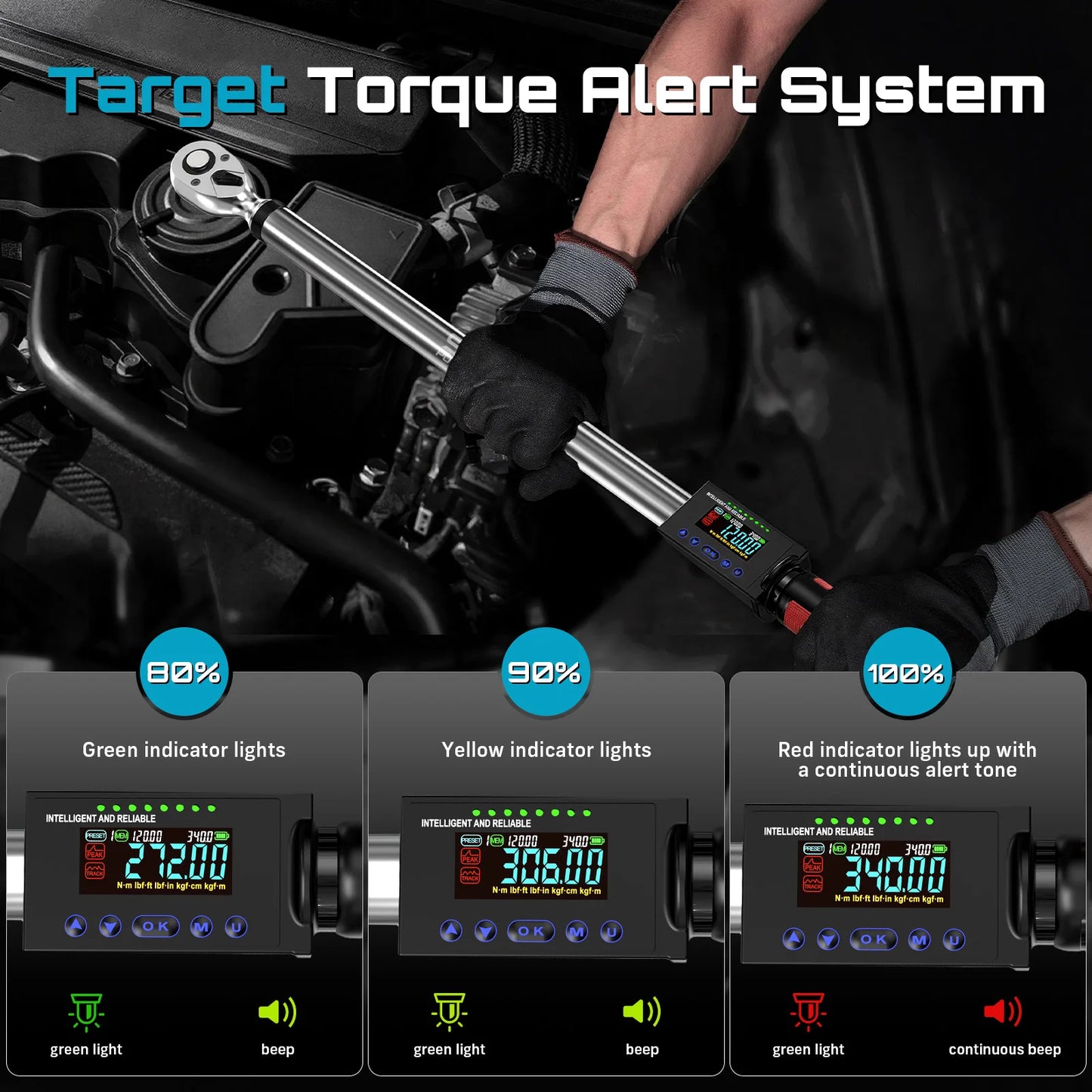 Seesii Digital Torque Wrench Electric Power Tool For Auto Repair