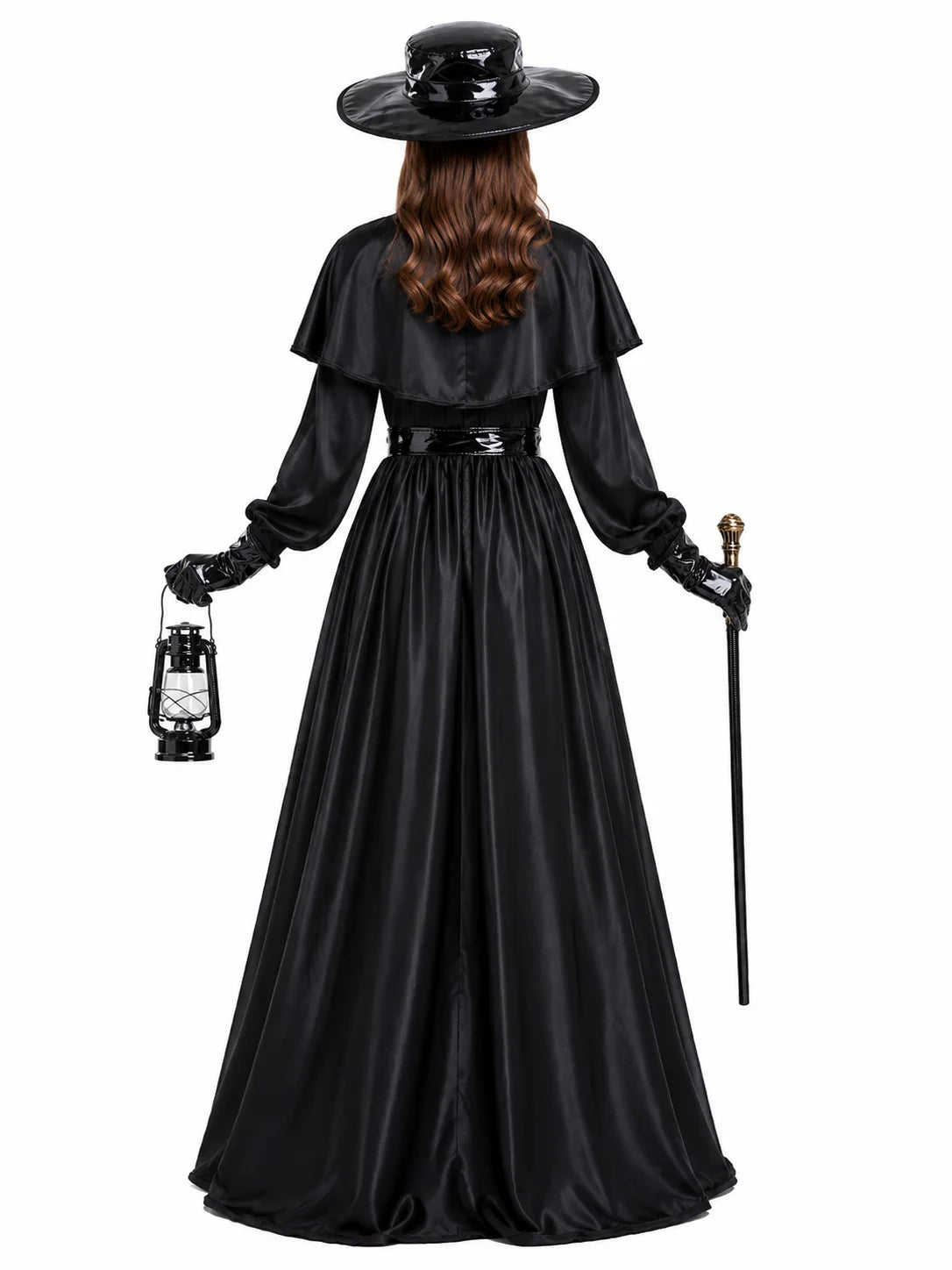 Women Plague Doctor Costume Set Medieval Gothic Cosplay Outfit