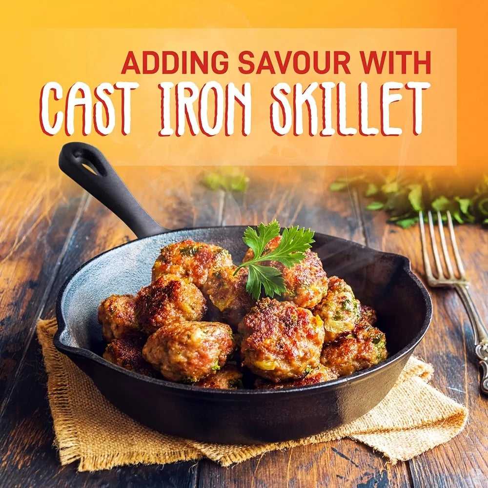 AEDG Preseasoned Cast Iron Skillet Cookware Set For Home