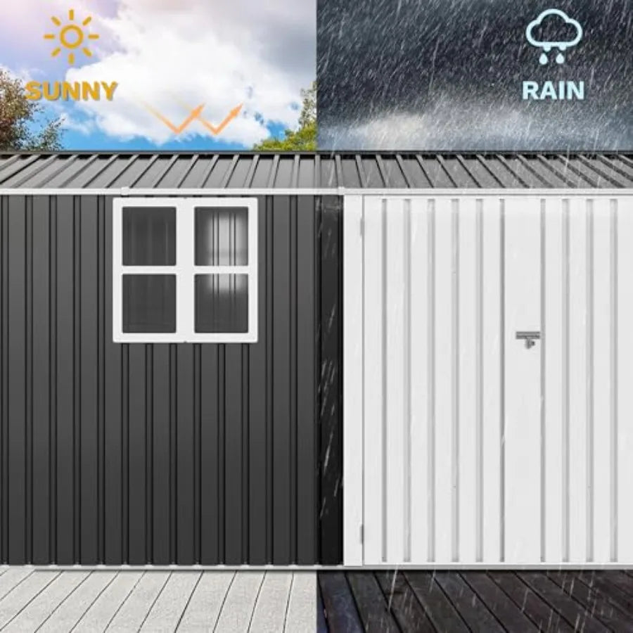Mdng Plastic Outdoor Storage Shed For Backyard And Patio