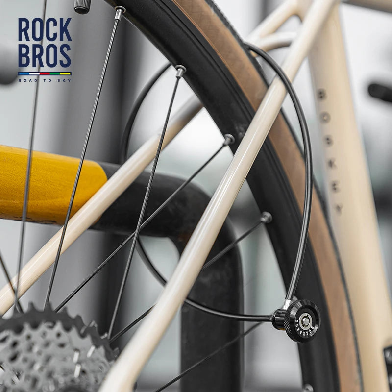 ROCKBROS ROAD TO SKY Bicycle Concealed Lock Portable Road Bike Curved Handlebar Plug Lock Anti-theft Cable Lock Bike Accessories