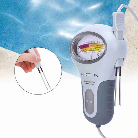 PC‑102 CL2 Chlorine &amp PH Tester Swimming Pool Spa Water Quality Analyzer with Probe Spa Chlorine Tester