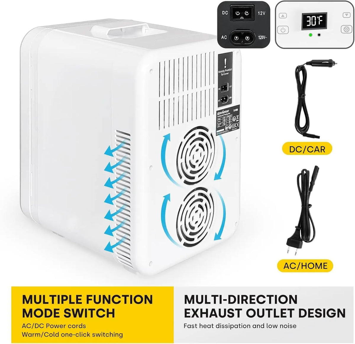 Enventor Portable Car Refrigerator Cooler And Warmer