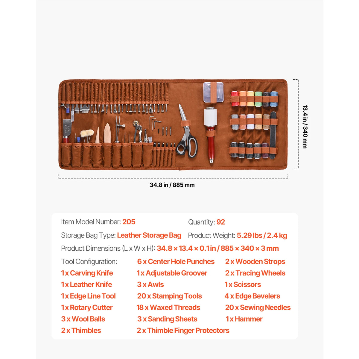 SucceBuy Leather Craft Tools Kit For Punching And Carving