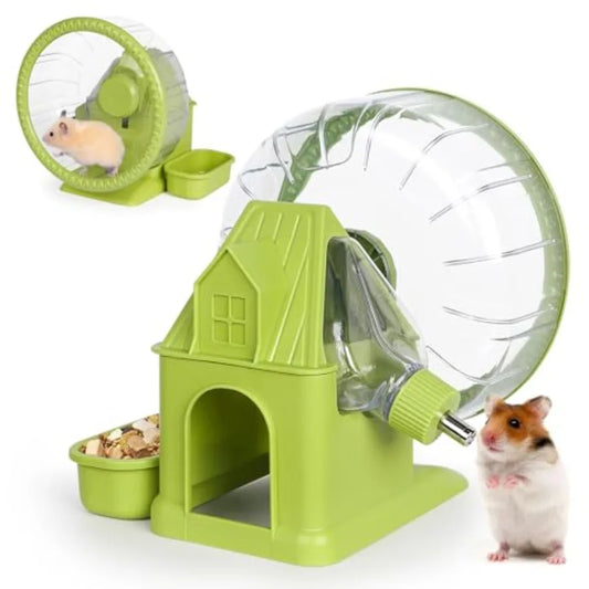 Quiet Hamster Exercise Wheel With Water Bottle And Food Bowl