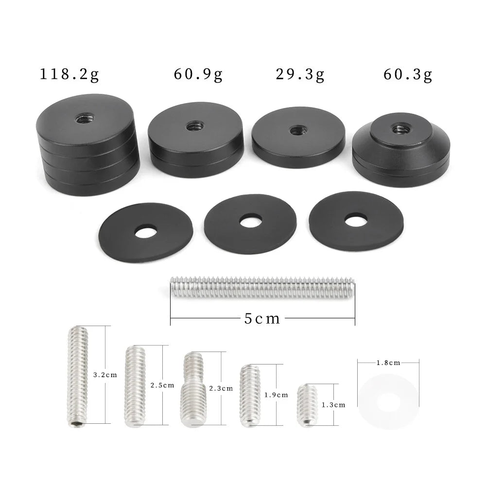 Stabilizer Counterweight Kit Stainless Steel Balance Bar for Compound Recurve Bow Hunting Target Shooting Practice