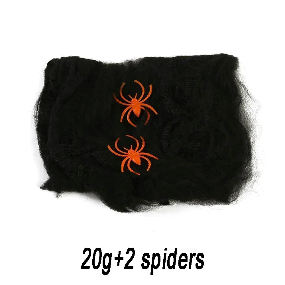 Artificial Cotton Spider Web Halloween Haunted House Decor