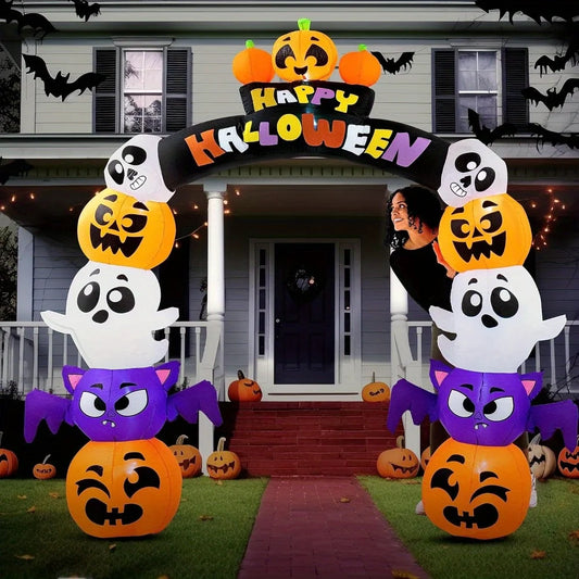 Joyfy Halloween Pumpkin Archway Inflatable Outdoor Decor With Led Lights