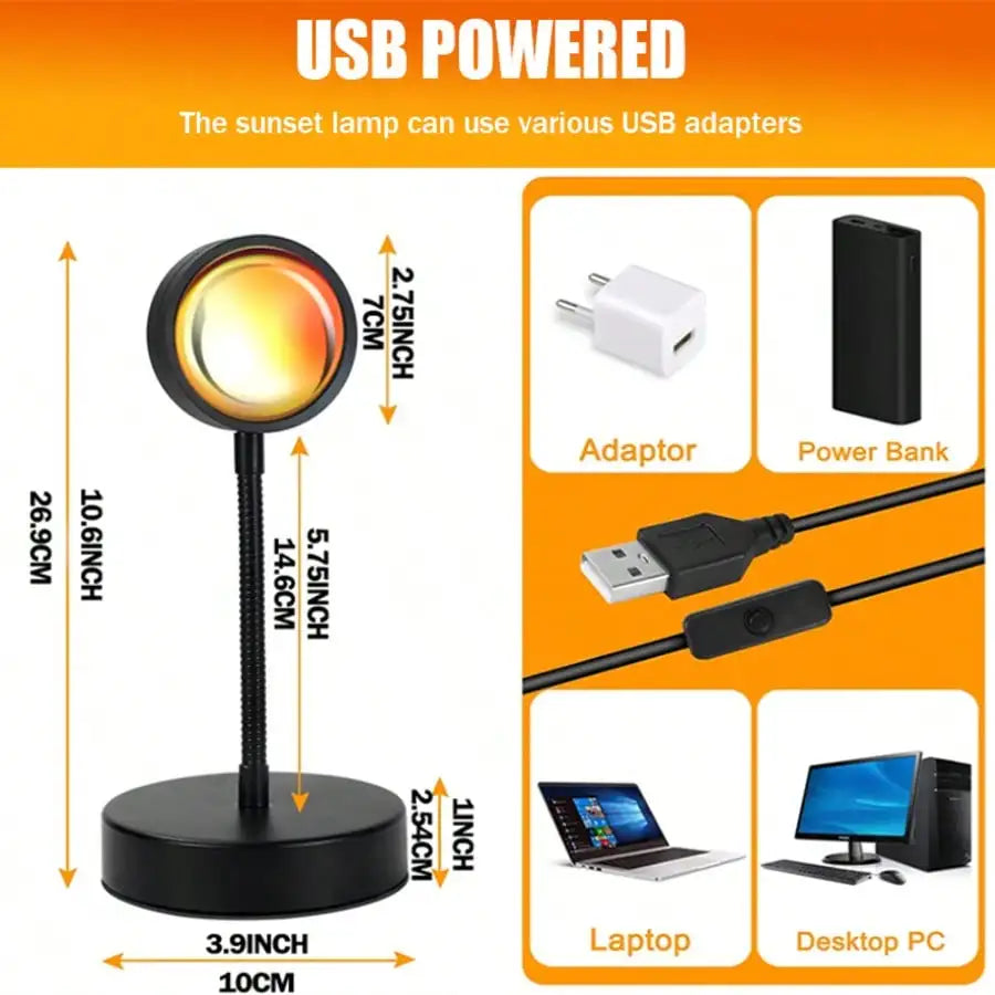 App Remote Dimmable Sunset Lamp Projector With 16 Led Modes