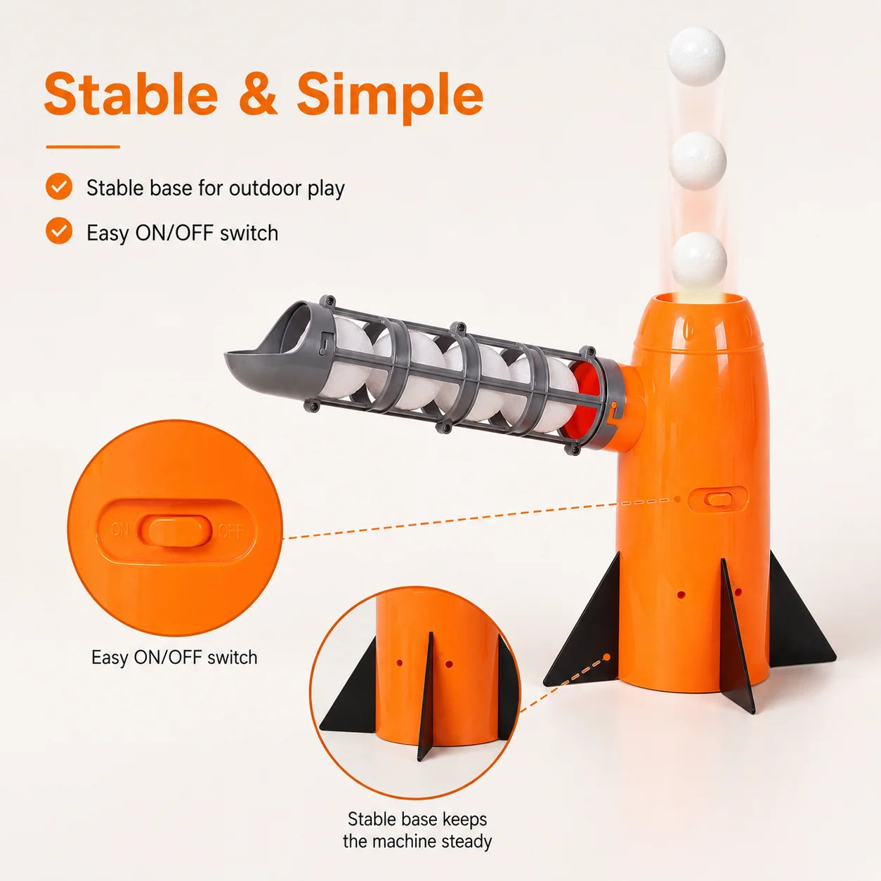Automatic Baseball Pitching Machine For Kids Batting Practice