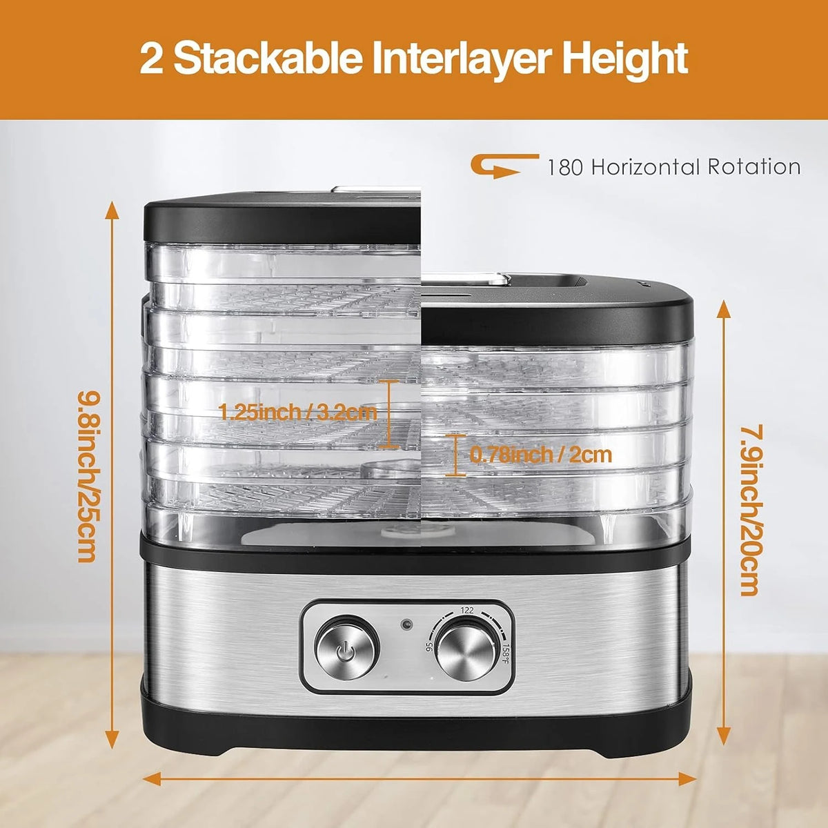 Premium Electric Food Dehydrator For Jerky Fruits And Vegetables