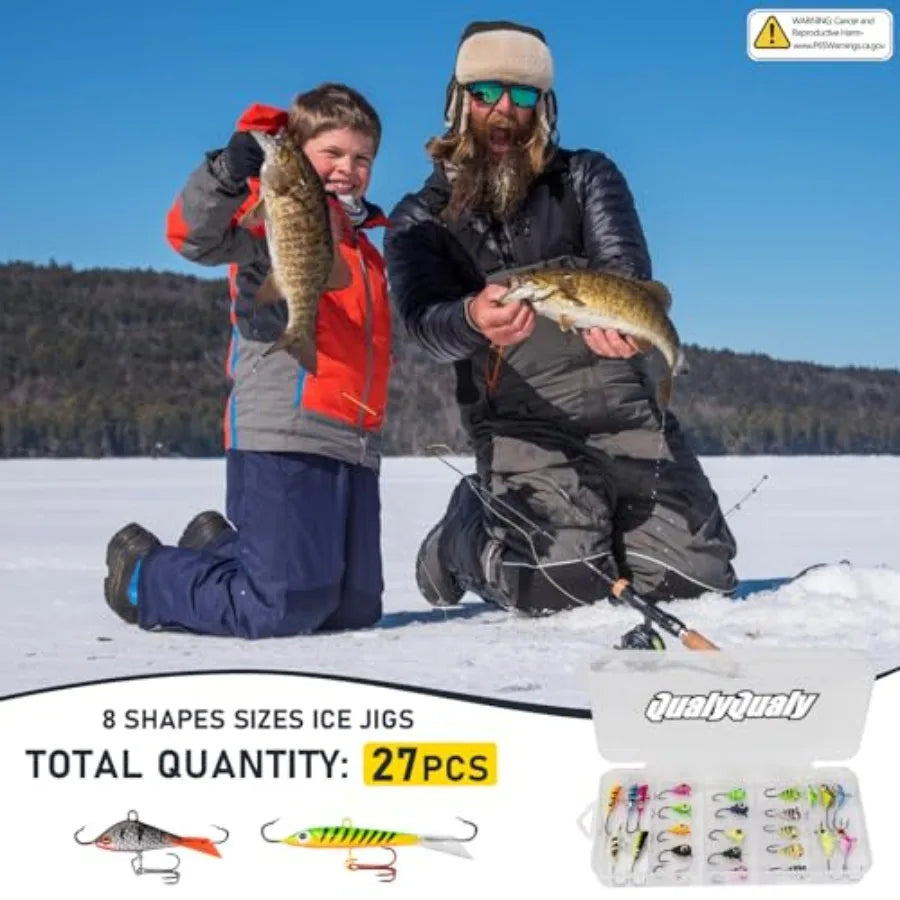 Portable Ice Fishing Rod And Reel Combo Set With Tackle