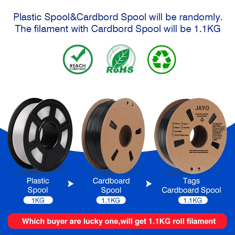 Jayo Premium 3D Printer Filament PLA Plus ABS PETG Silk