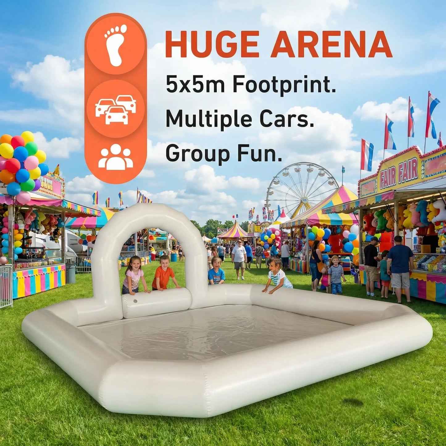Commercial Heavy Duty Inflatable Bumper Car Arena For Parties