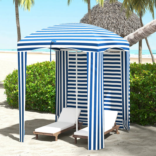 Portable Beach Cabana Umbrella With Carry Bag And Mesh Windows