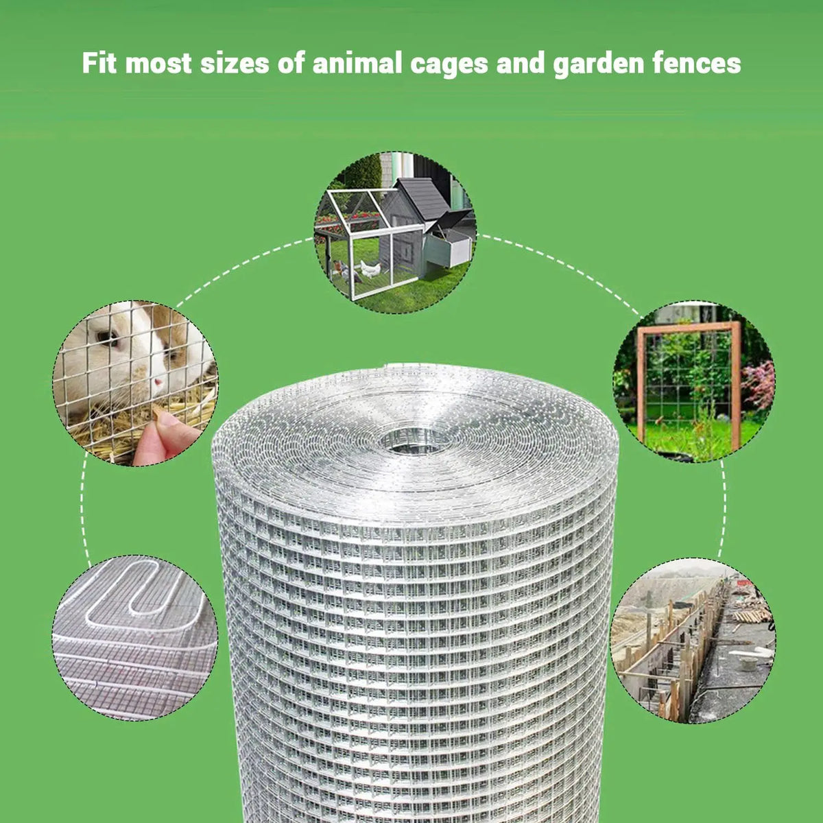 Chicken Wire Mesh Roll, 1 M X 25 M, 25mm Holes, 0.9mm, Aviary Fence Wire Netting Hardware Cloth, Wire Mesh Fencing for Garden