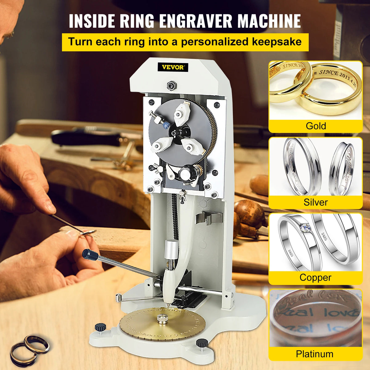 SucceBuy Inside Ring Engraver Stamper Letter Block Dial Plotter