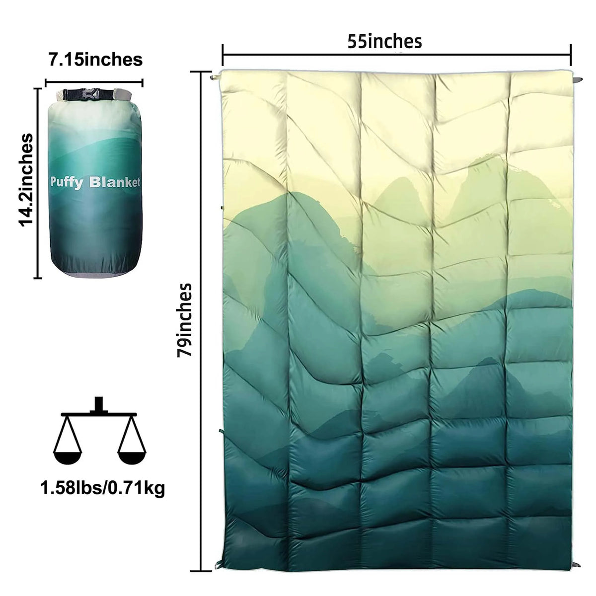 Outdoor Camping Blanket Fluffy Waterproof Warm Portable Storage Bag Hiking Picnic Car Use Multi-Functional Blanket