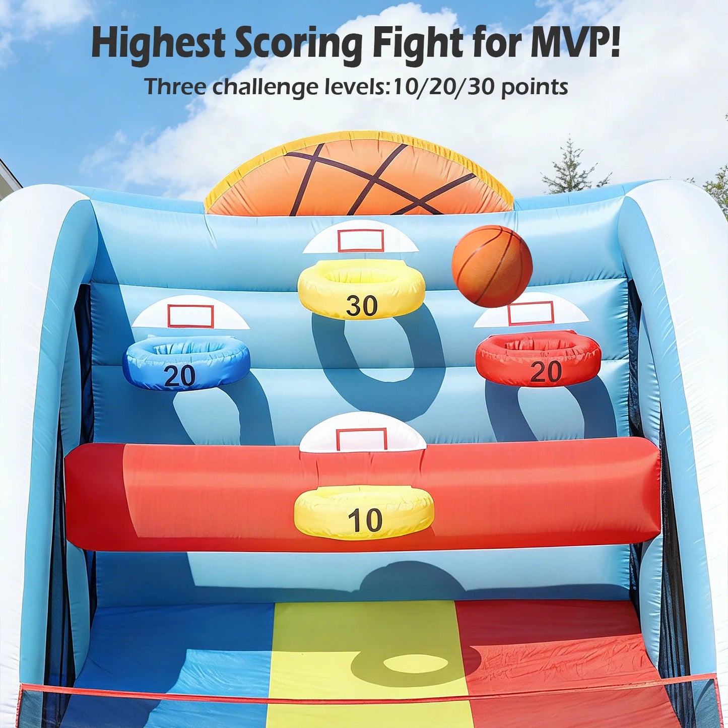 RTS Inflatable Basketball Hoop Game For Outdoor Parties And Events