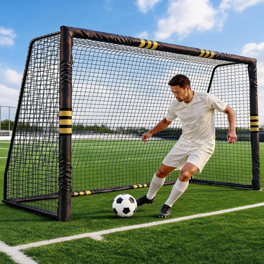 HiMiss Heavy Duty Portable Soccer Goal For Backyard Training