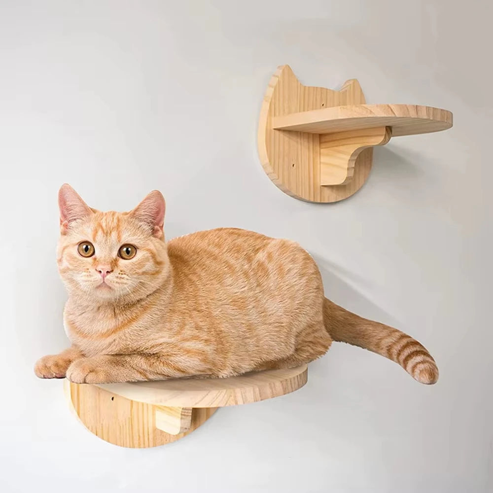 CWV Wall Mounted Cat Climbing Shelf Sisal Scratching Post