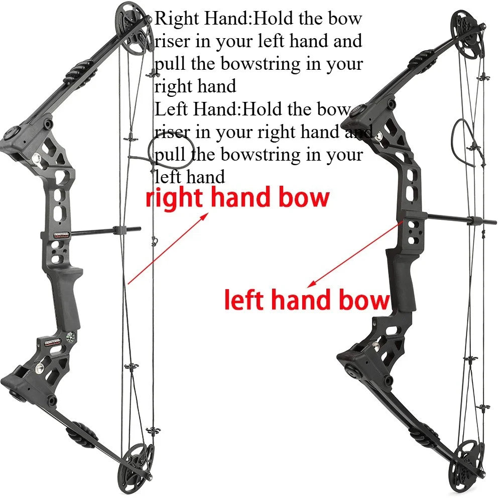 20-70lbs Adjustable Compound Bow Set 320FPS 80% Let-off Right Left Hand Archery Kit for Outdoor Hunting Shooting Sports