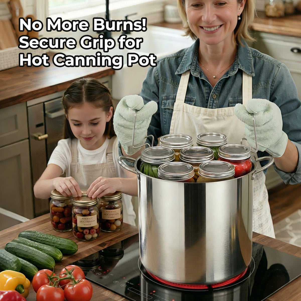 Stainless Steel Water Bath Canner Pot and Canning Kit