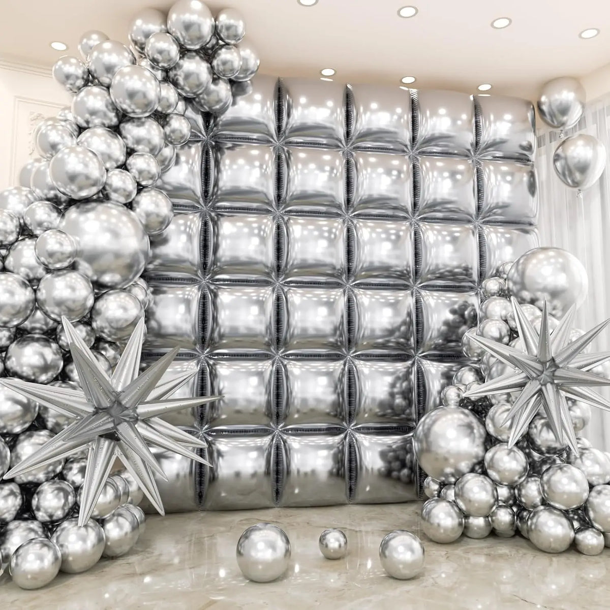Double Sided Square Foil Balloon Garland Arch Kit Decor