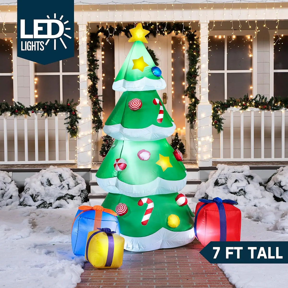 Joyfy Outdoor Inflatable Nativity Scene With Built In Led Lights