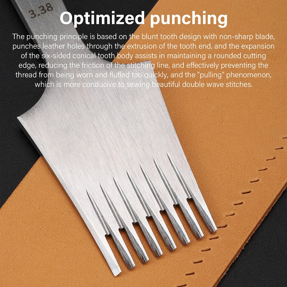 WUTA French Style Leather Pricking Iron Craft Chisel Tool