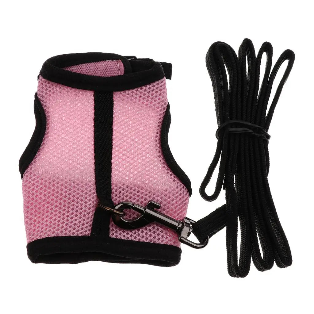 Homyl Lightweight Mesh Vest Harness And Leash For Small Pets