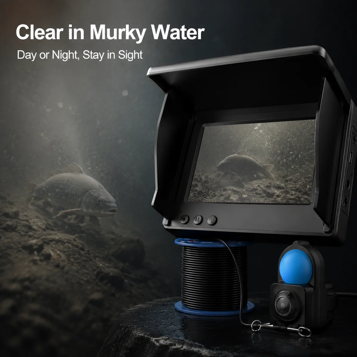 Portable Underwater Fishing Camera With Monitor Night Vision Depth Finder