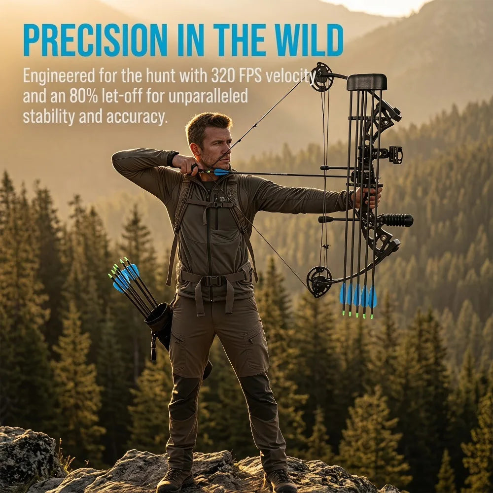 Dual Purpose Compound Bow Set Steel Arrow Ball Target Hunting