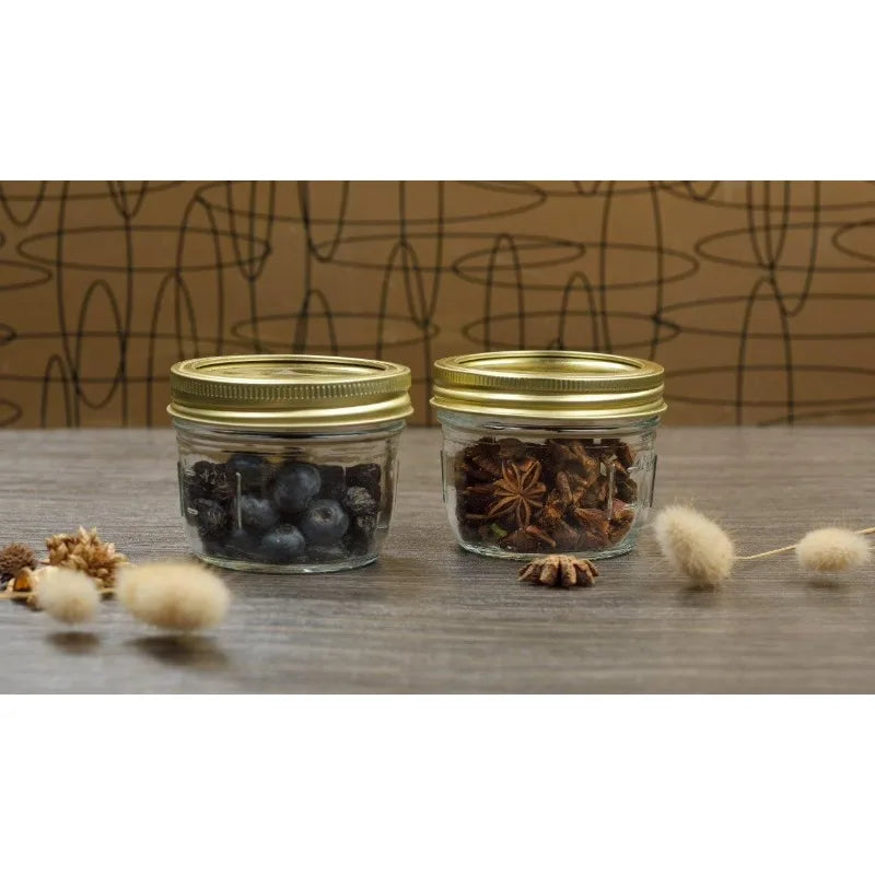 Wide Mouth Mason Glass Canning Jars With Lids And Rings