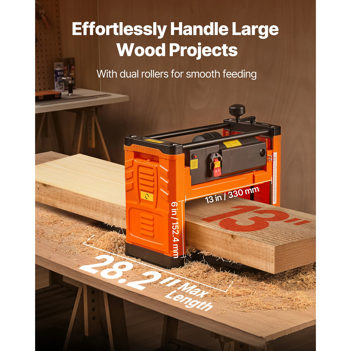 SucceBuy Dual Roller Benchtop Thickness Planer Woodworking