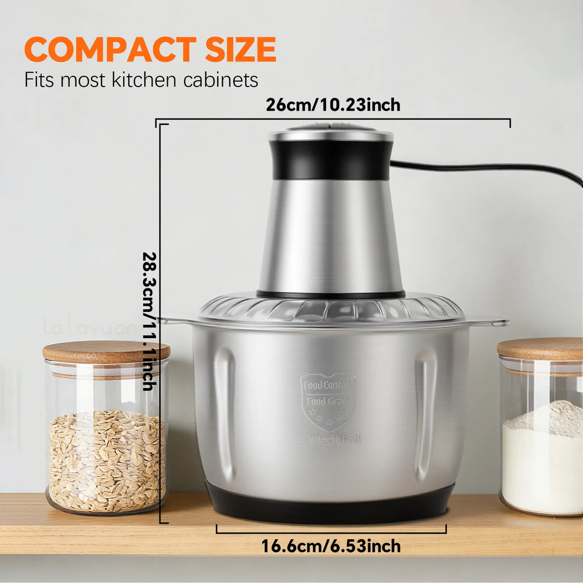 Lalayuan Electric Meat Grinder Kitchen Vegetable Chopper