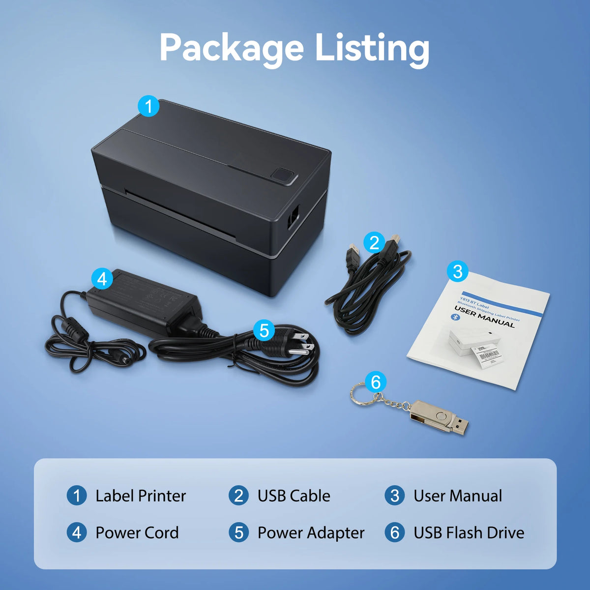 TakeYou Wireless Bluetooth Thermal Label Printer For Shipping