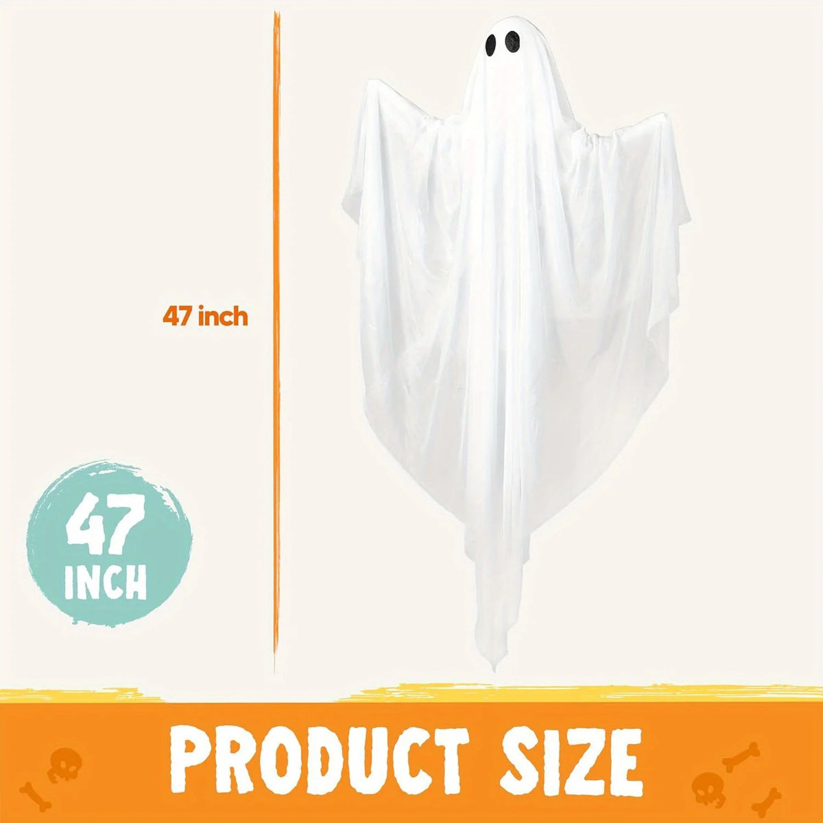 Halloween Hanging Light Up Ghost Decoration For Indoor Yard
