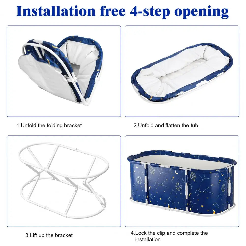 Portable Foldable Bathtub For Adults Designed For Convenient Soaking