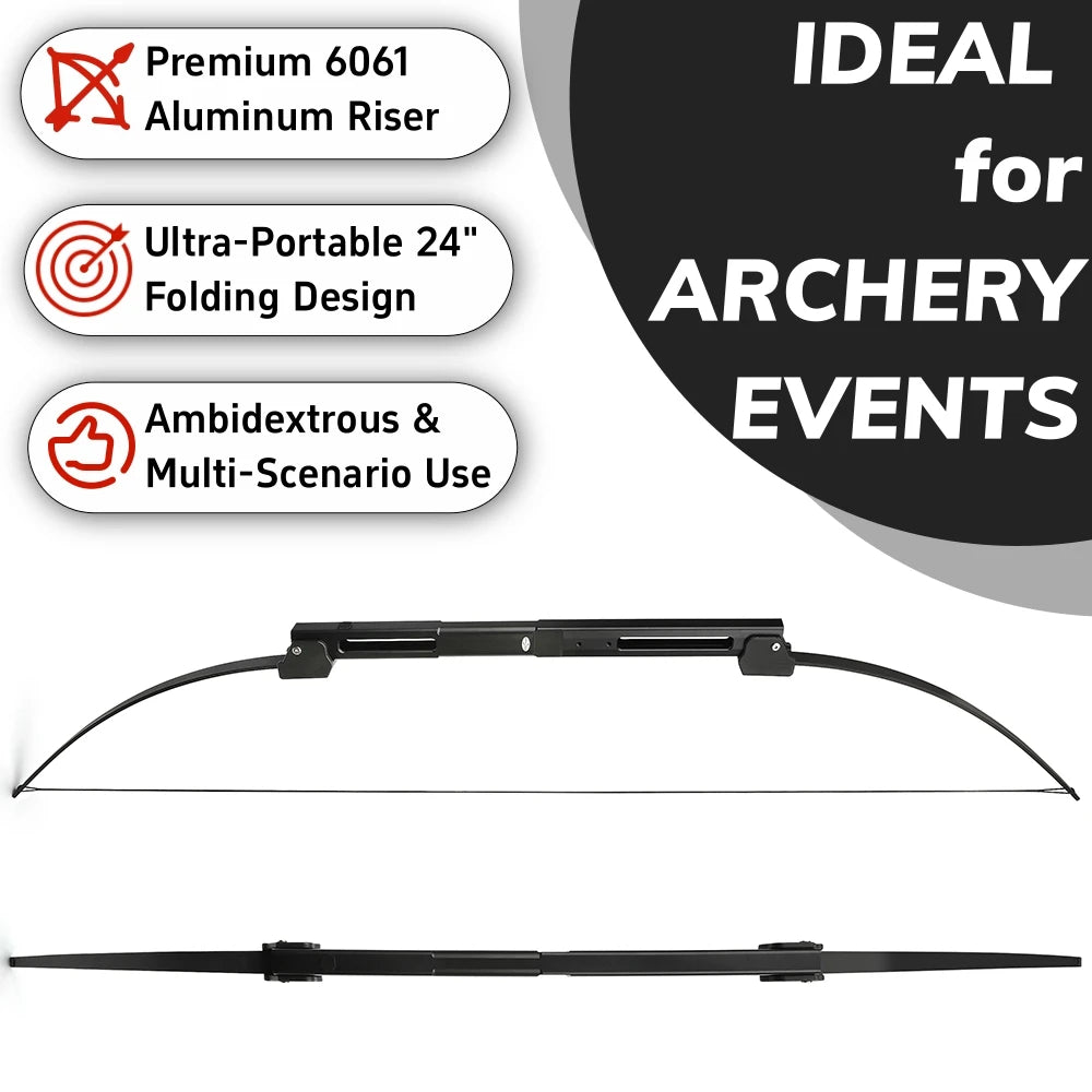 Archery Folding Takedown Bow For Survival Hunting Practice