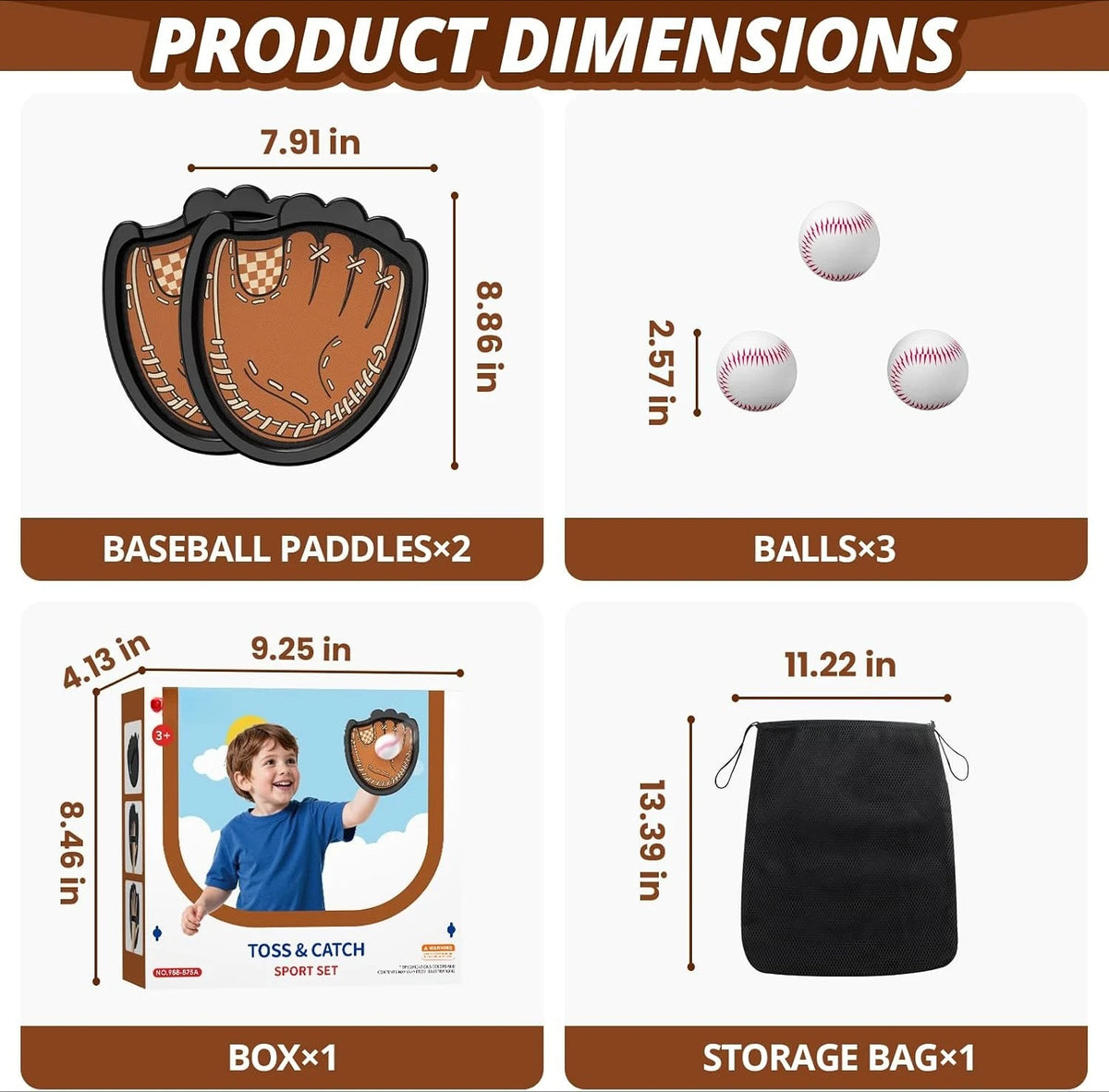 Kids Interactive Sticky Catch Ball Game With Two Paddles