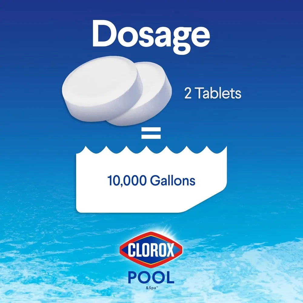 3" Chlorinating Tablets, Individually Wrapped, Kills Bacteria & Stops Algae, 5 LB