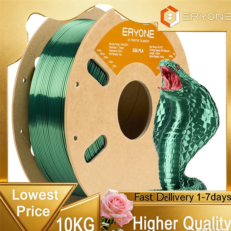 Eryone Silk PLA 3D Printer Filament Premium Shiny Finish